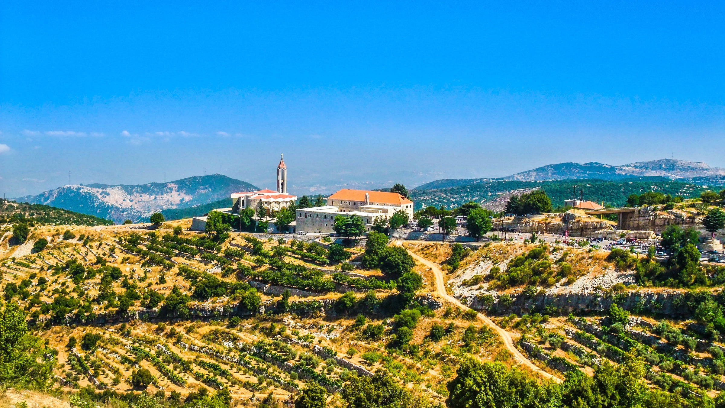 The Monastery of St. Maron at Annaya in the Lebanese mountains, where St. Charbel is buried.