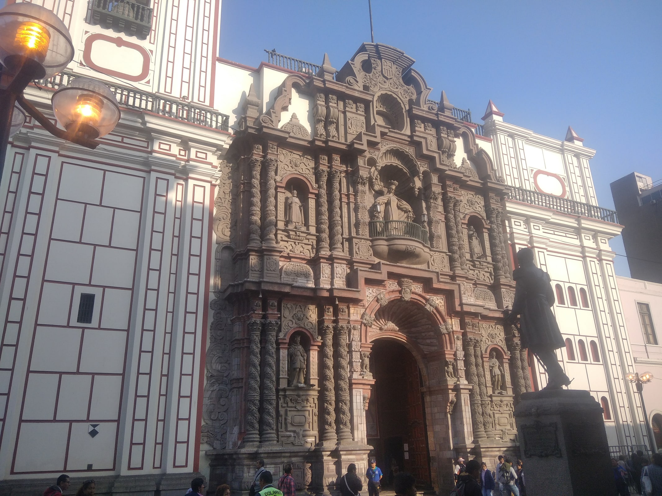 The Basilica of Our Lady of Mercy in the historic center of Lima, Peru.