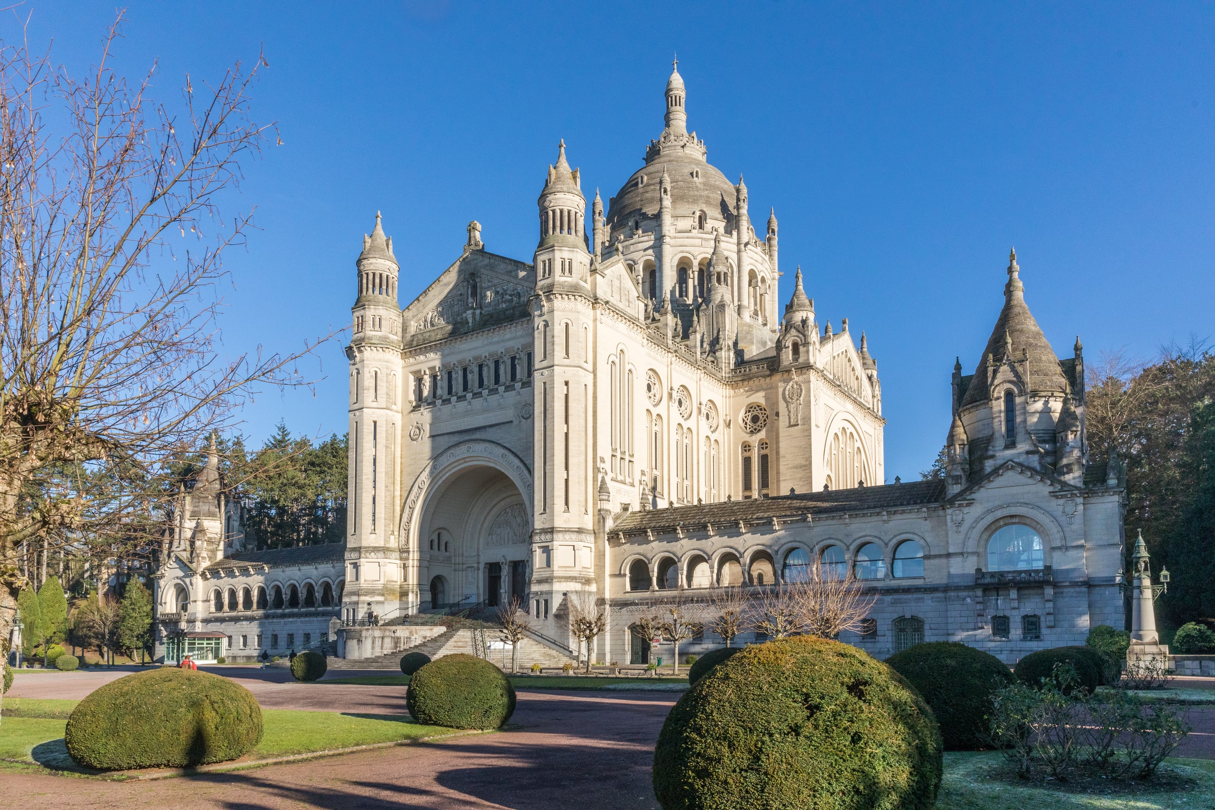 The Basilica of St. Thérèse overlooking Lisieux, France.
