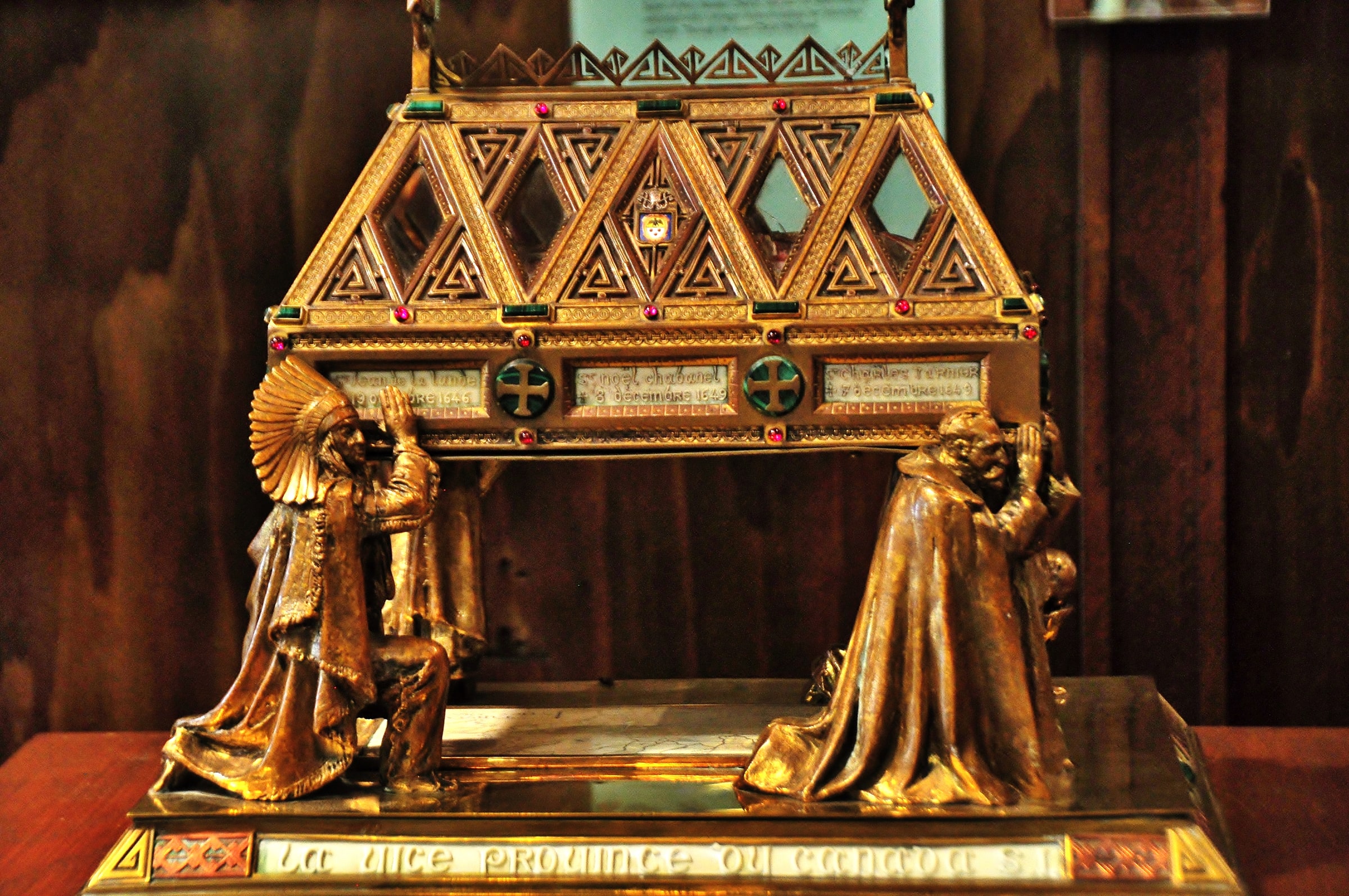 A reliquary inside the Martyrs' Shrine in Midland, Ontario.