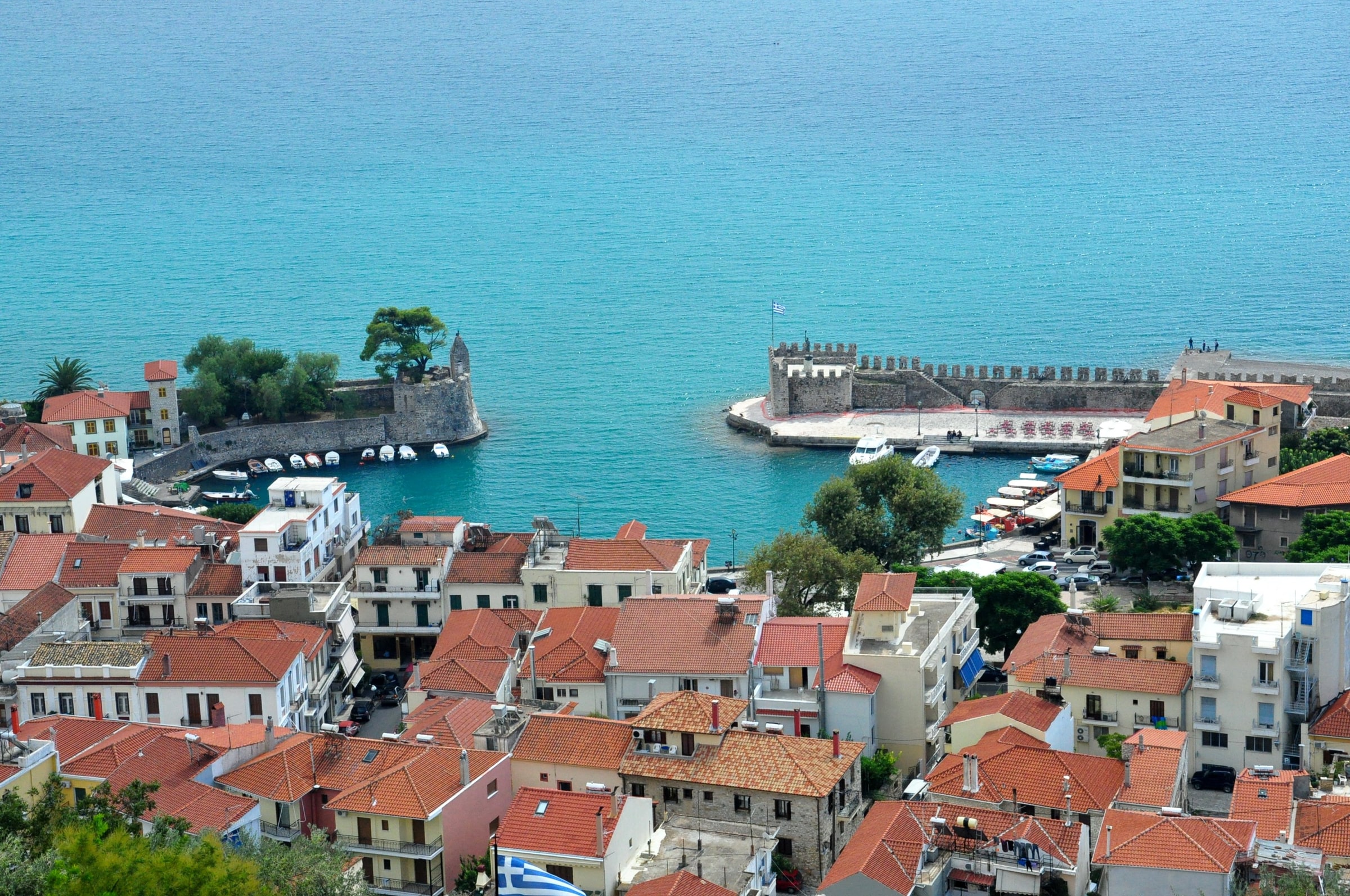 The Venetian harbor at Nafpaktos, historically known in Western Europe as Lepanto.