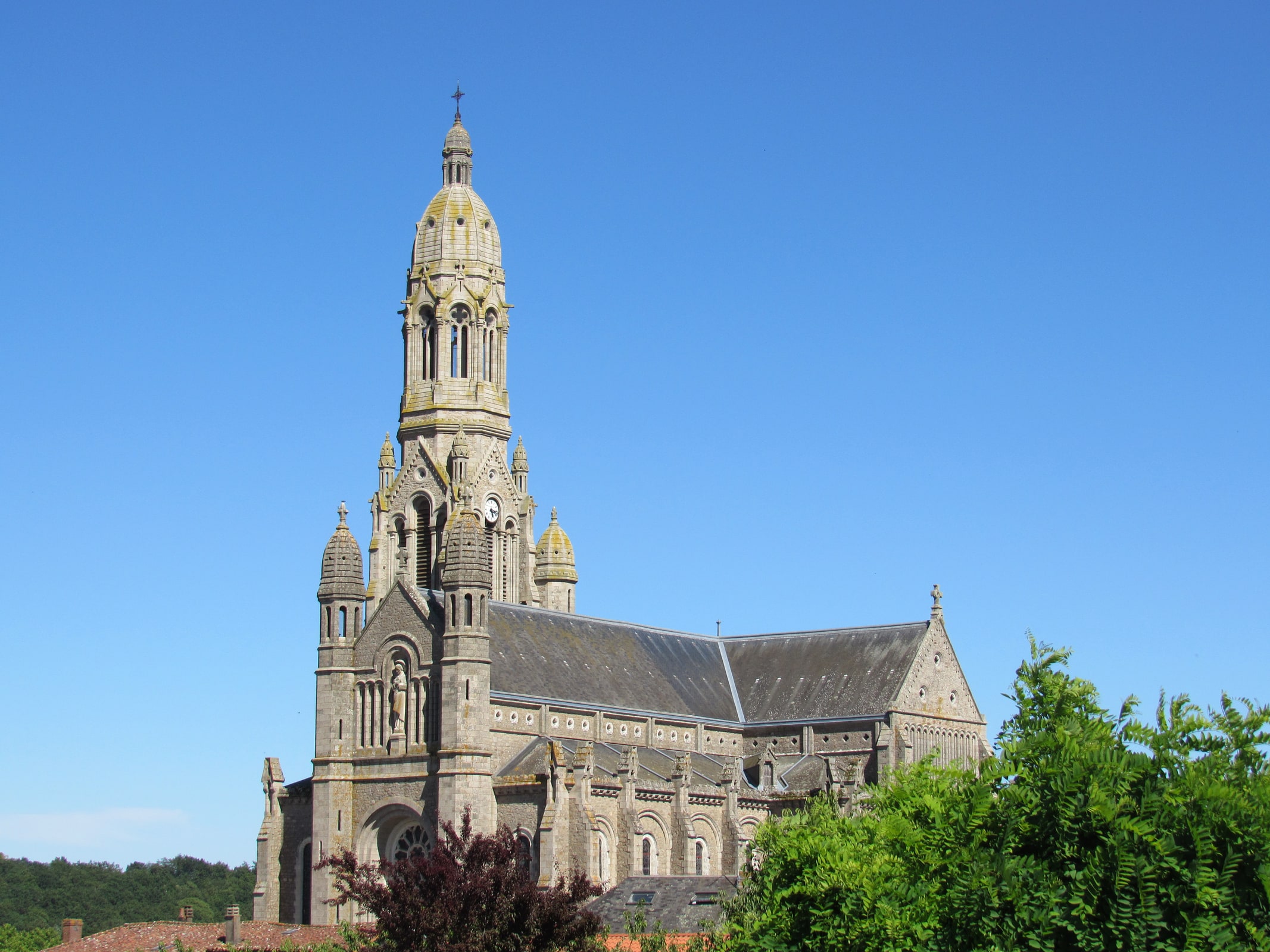 The Basilica of St. Louis-Marie Grignion de Montfort in Saint-Laurent-sur-Sèvre, France.