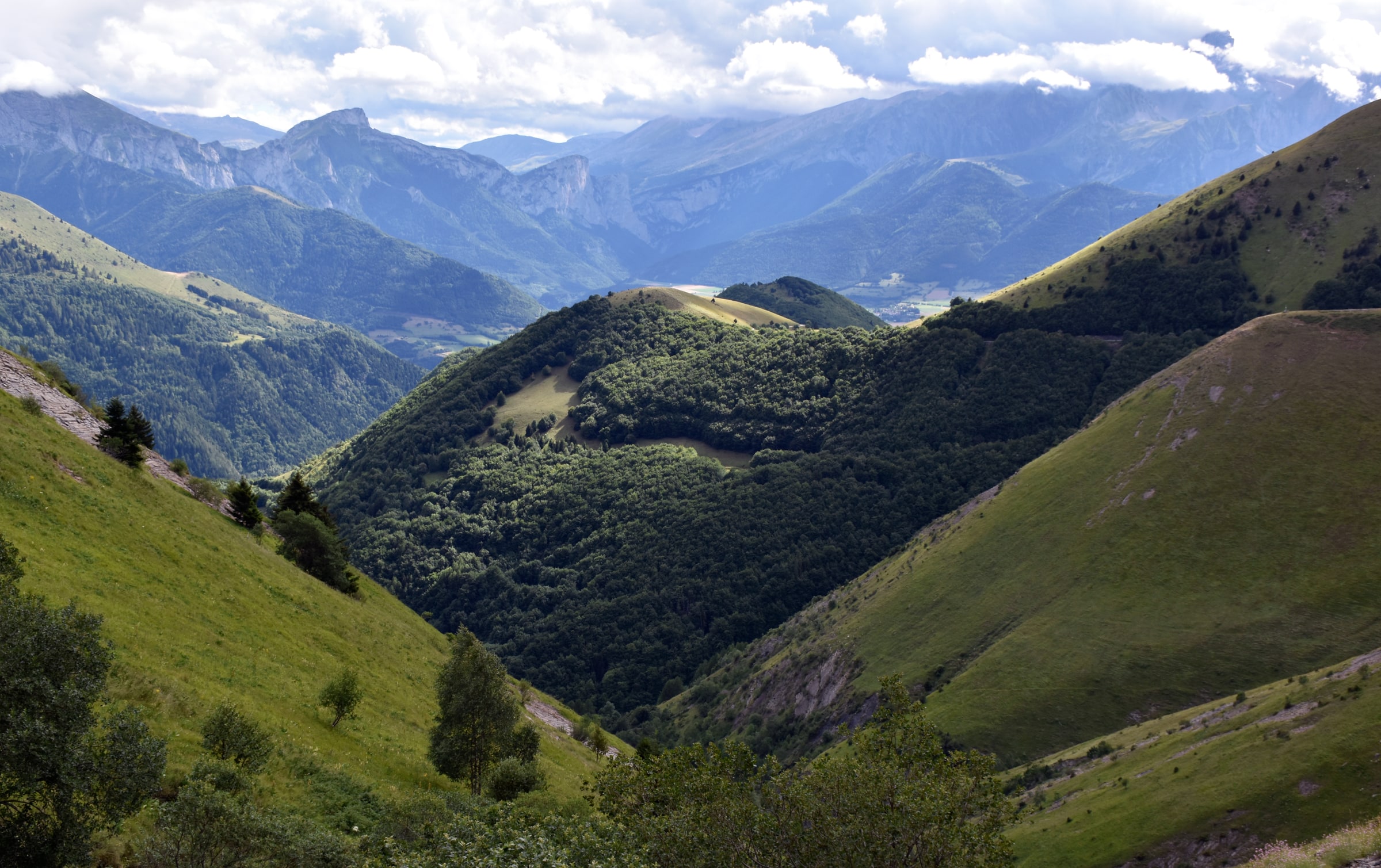 The Basilica of Our Lady of La Salette and its alpine pilgrimage landscape in La Salette-Fallavaux, France.
