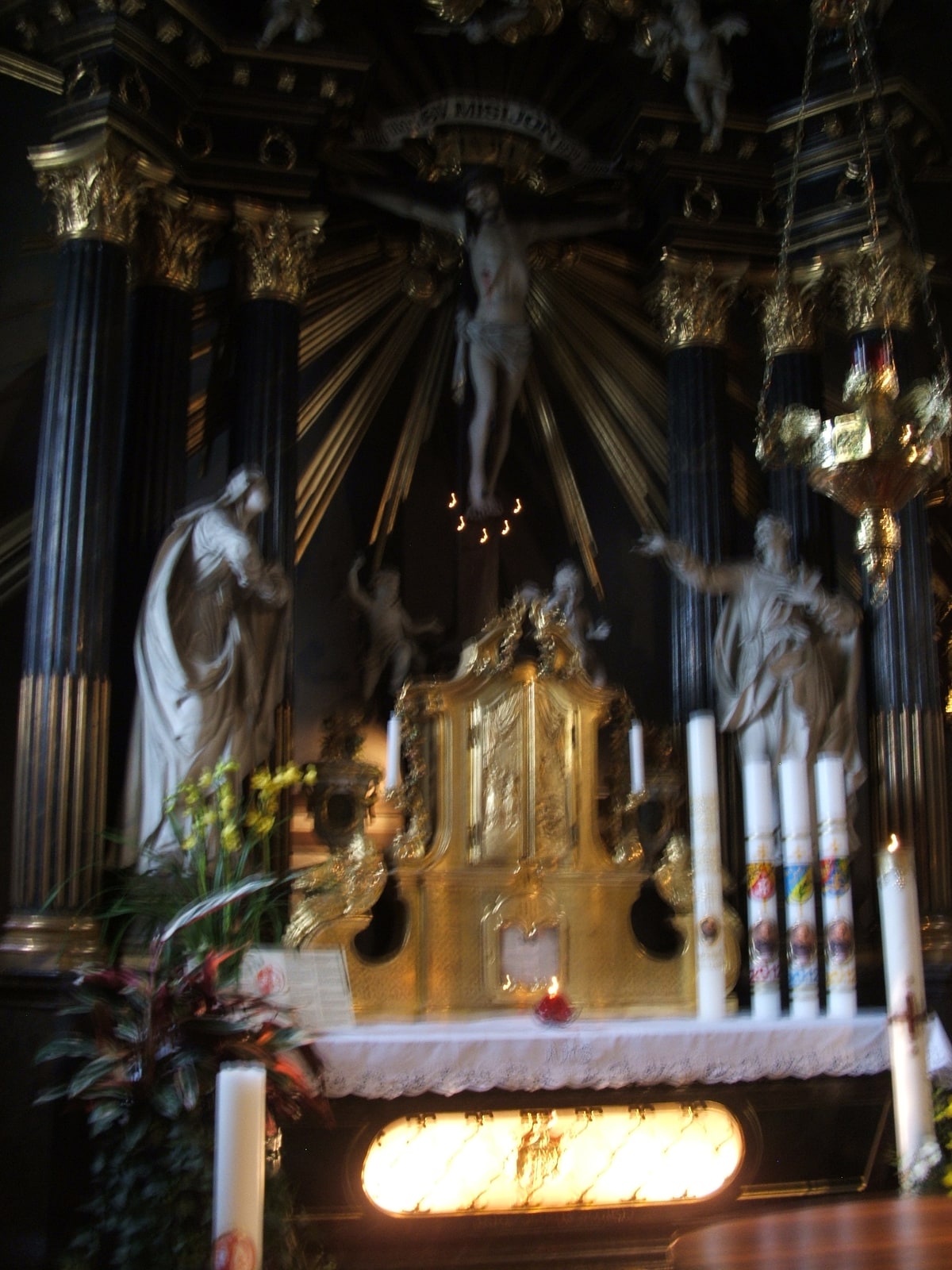 The altar and tomb of Blessed Anton Martin Slomšek in Maribor Cathedral, Slovenia.